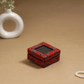 Handcrafted printed fabric ring/earring box 49