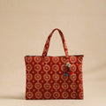  Red Handcrafted Quilted Cotton Hand Bag