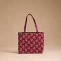 Red - handcrafted quilted cotton handbag 18