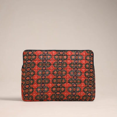 Red Handcrafted Quilted Laptop Sleeve (11 x 16 in)