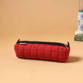 Handcrafted quilted pencil pouch 01