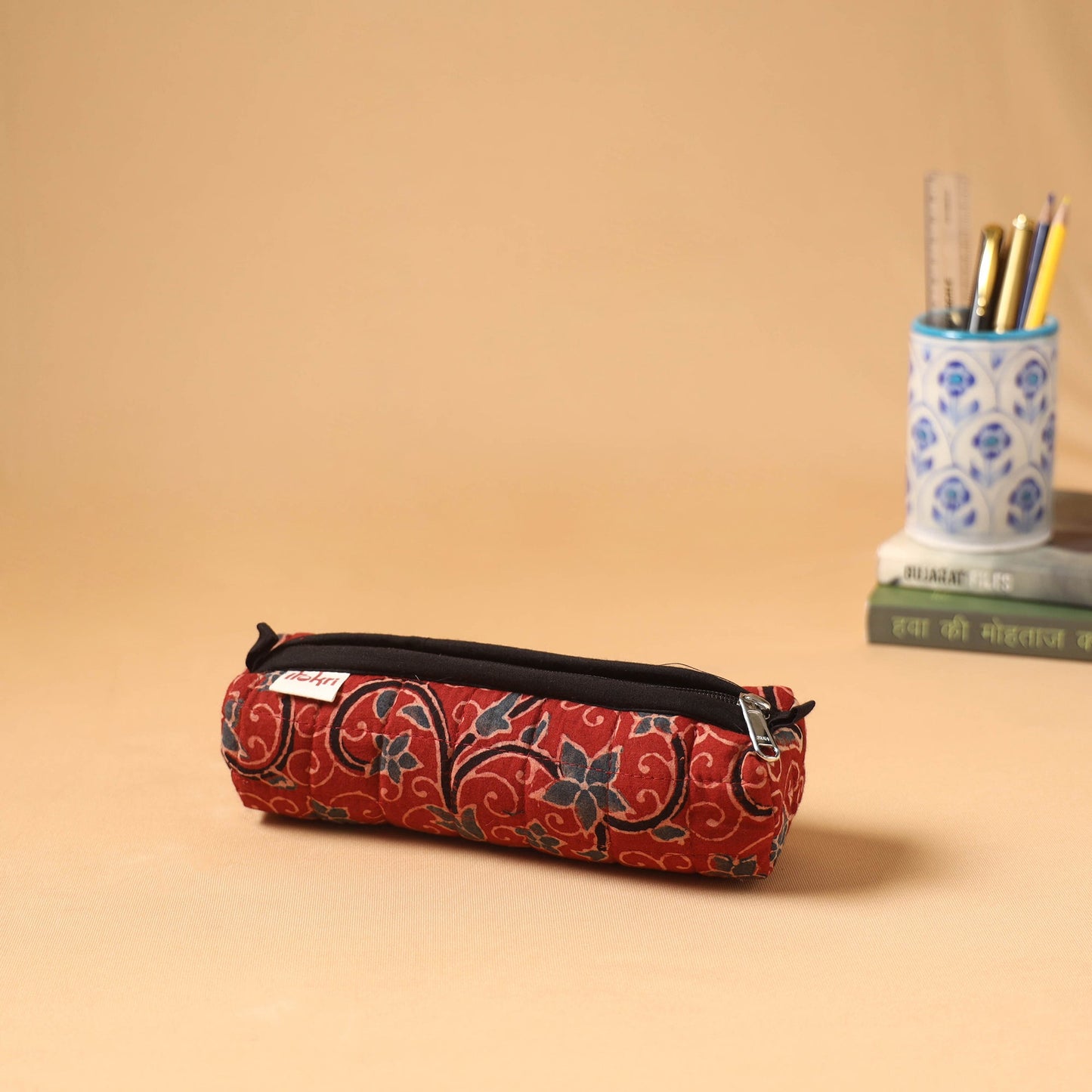 Handcrafted quilted pencil pouch 04
