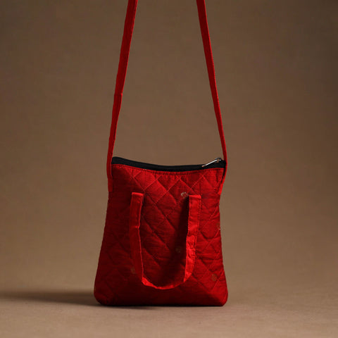  Handcrafted Quilted Silk Sling Bag 33 