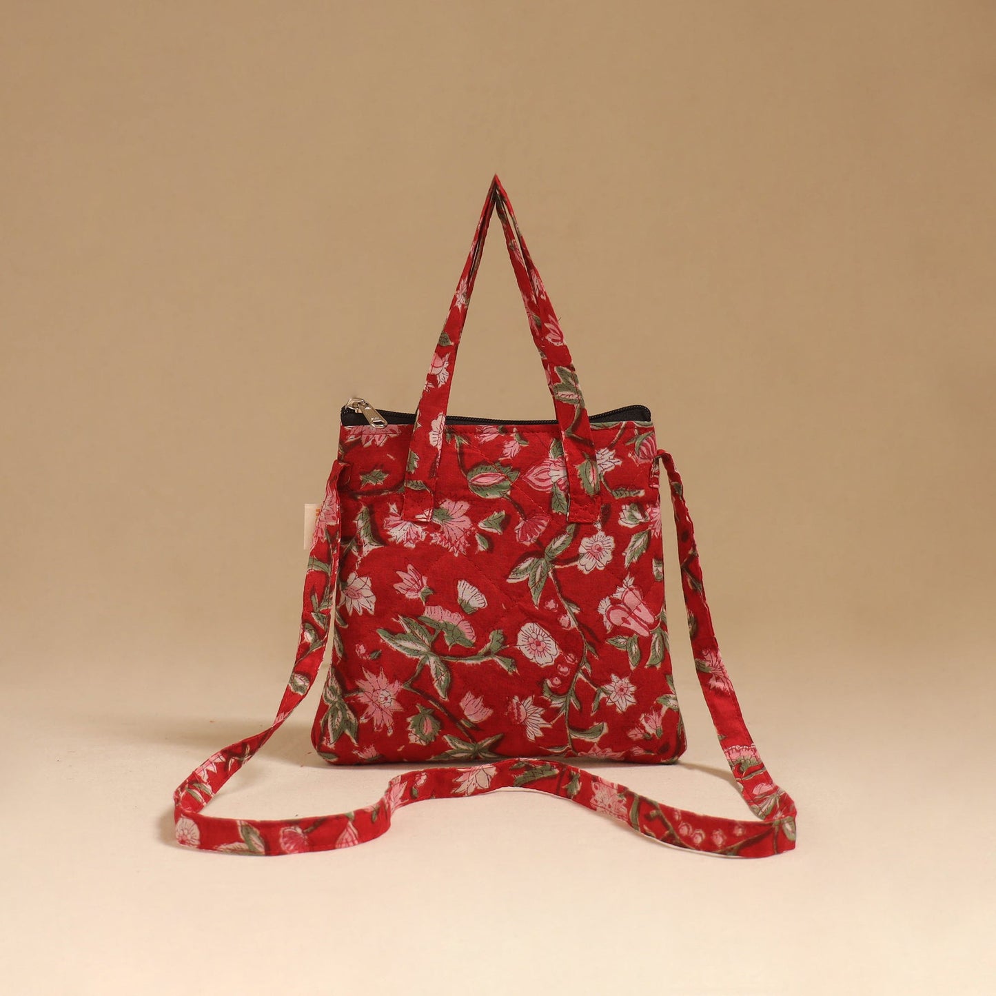 Handcrafted quilted sling bag 04