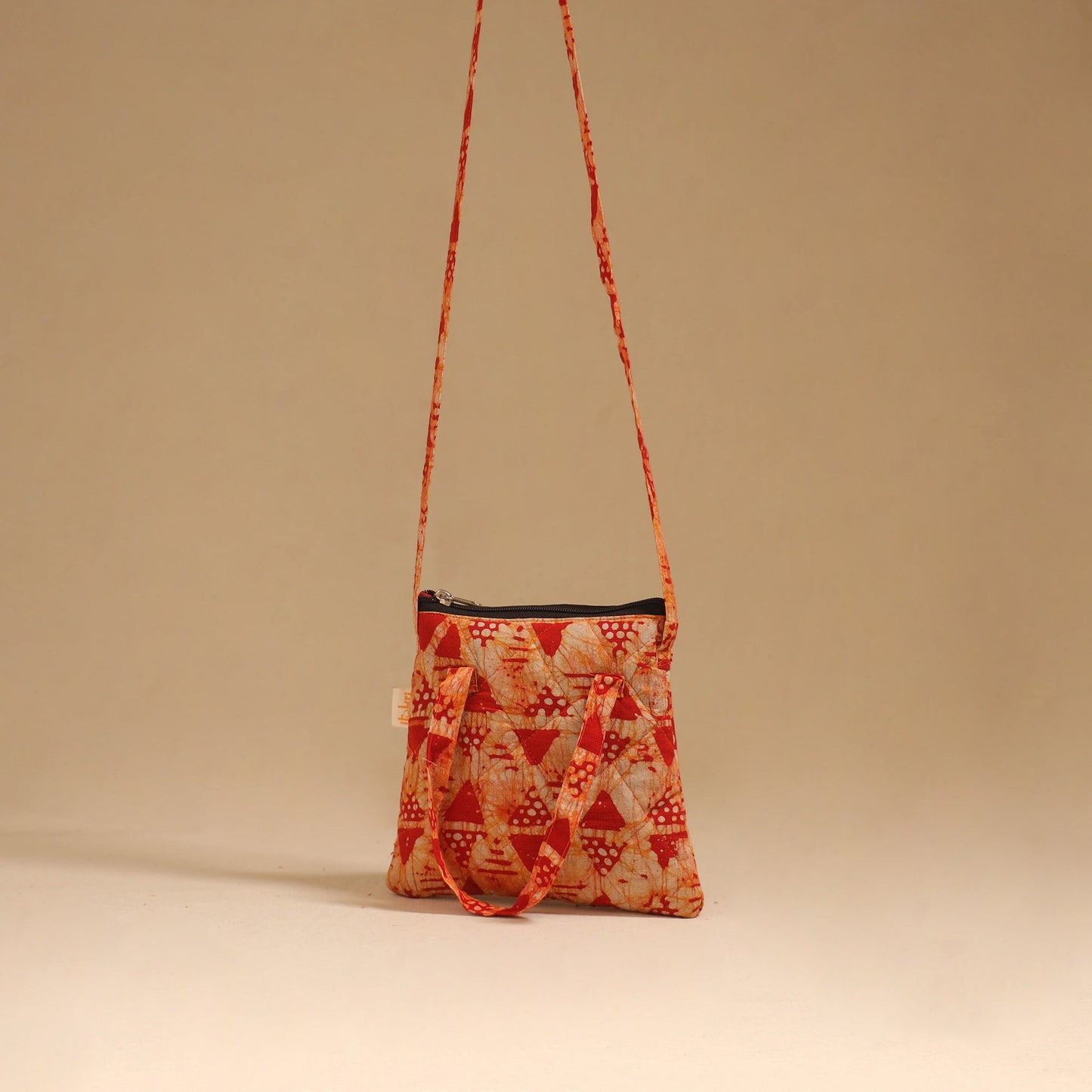 Handcrafted quilted sling bag 31