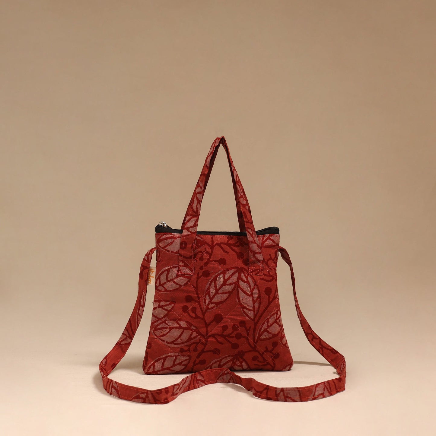 Handcrafted quilted sling bag 38