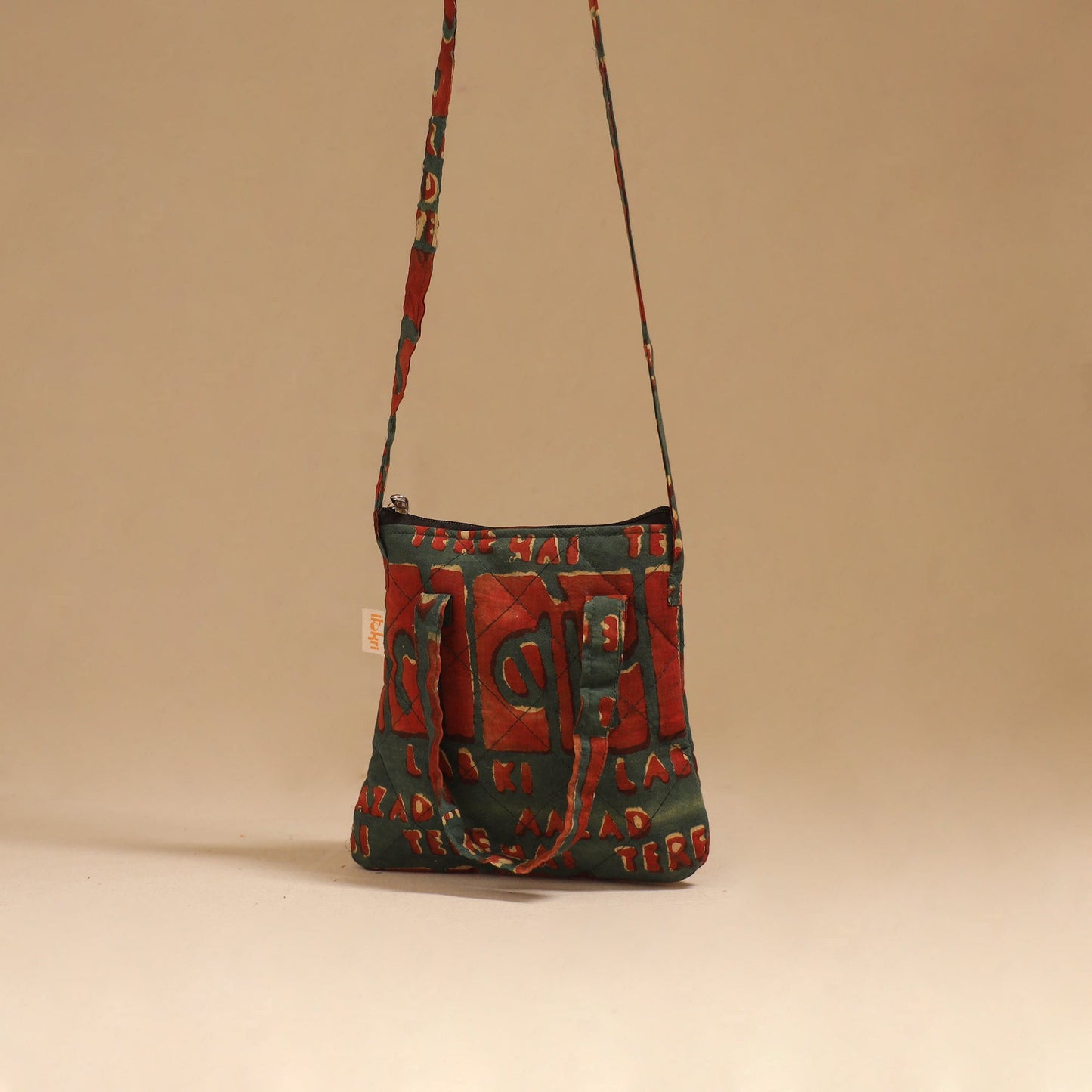 Handcrafted quilted sling bag 52