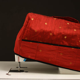 Handcrafted Silk Red Sewing Machine Cover 