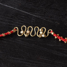 Handcrafted tribal dokra brass thread rakhi 11