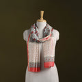 Handloom chanderi silk sanganeri stole 01 - handcrafted