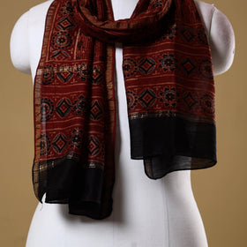 Handloom chanderi silk natural dyed stole 01 - handcrafted