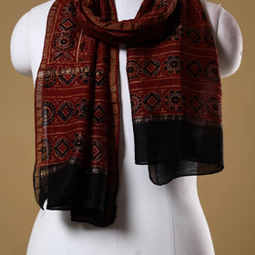 Handloom chanderi silk natural dyed stole 01 - handcrafted