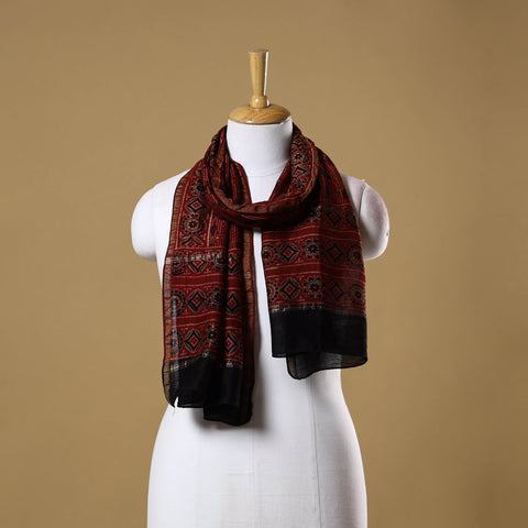 Handloom chanderi silk natural dyed stole 01 - handcrafted