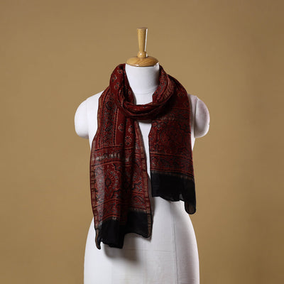 Handloom chanderi silk natural dyed stole 05 - handcrafted