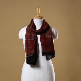 Handloom chanderi silk natural dyed stole 09 - handcrafted