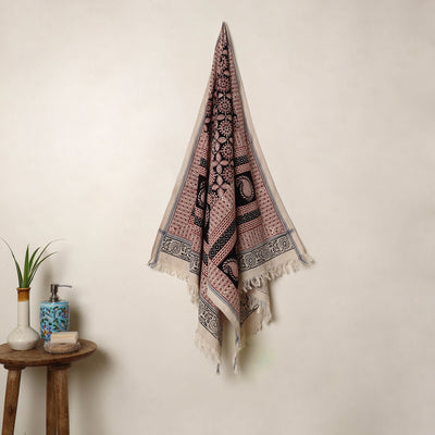 Buy Handloom Cotton Bagh Print Towel 