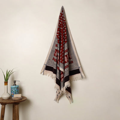 Buy Handloom Cotton Bagh Print Towel 