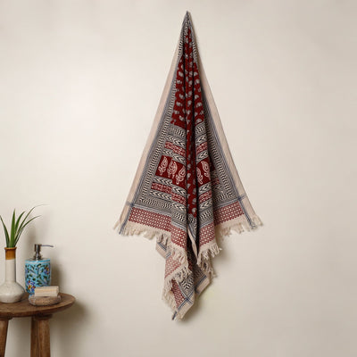 Buy Handloom Cotton Bagh Print Towel 