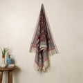 Buy Red Handloom Cotton Bagh Print Towel