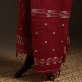 Handloom cotton bengal jamdani dupatta 21 - handcrafted