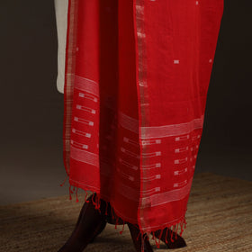 Handloom cotton bengal jamdani dupatta 29 - handcrafted