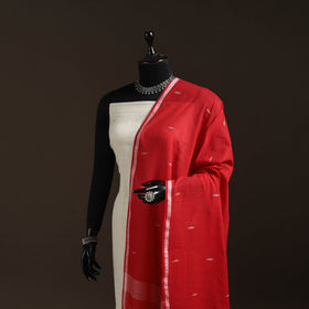 Handloom cotton bengal jamdani dupatta 35 - handcrafted