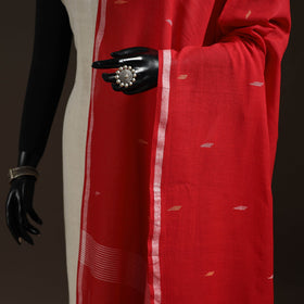 Handloom cotton bengal jamdani dupatta 35 - handcrafted