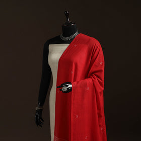 Handloom cotton burdwan jamdani dupatta 04 - handcrafted