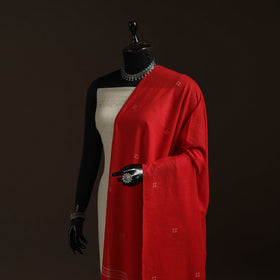 Handloom cotton burdwan jamdani dupatta 07 - handcrafted