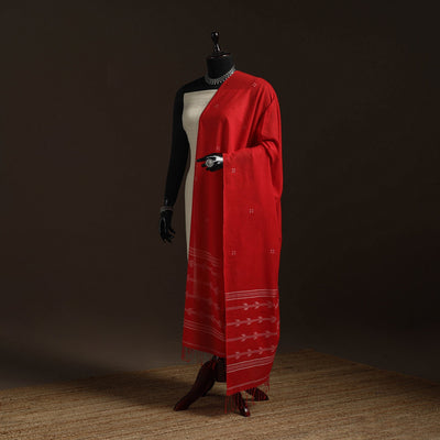 Handloom cotton burdwan jamdani dupatta 07 - handcrafted