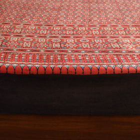 Red Handloom Cotton Block Print Double Ajrakh Bed Sheet