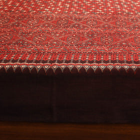 Red - handloom cotton double bed sheet (108 x 90 in) 09