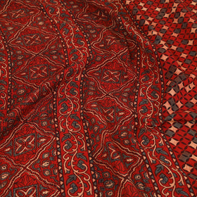 Red - handloom cotton double bed sheet (108 x 90 in) 09