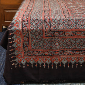 Red - handloom cotton double bed sheet (108 x 90 in) 20