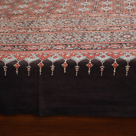 Red - handloom cotton double bed sheet (108 x 90 in) 20