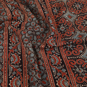 Red - handloom cotton double bed sheet (108 x 90 in) 20