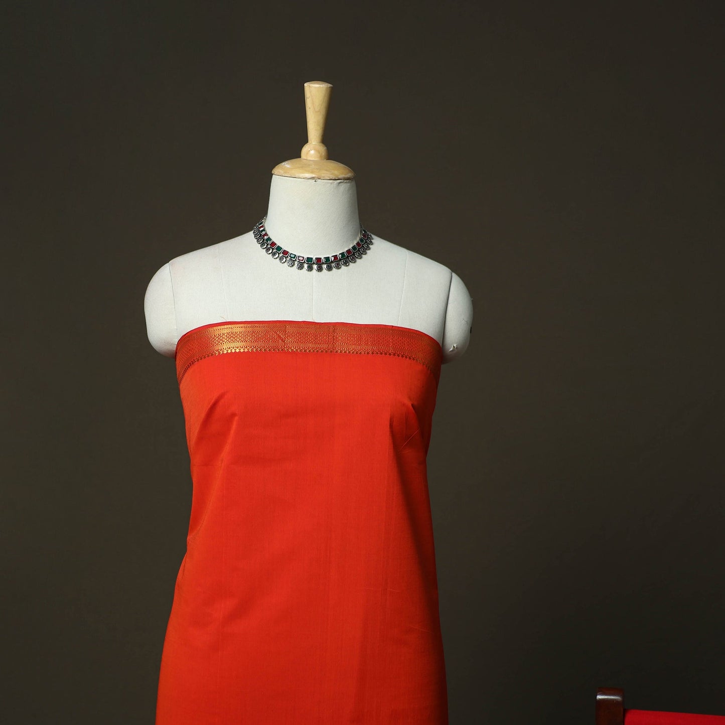 Handloom cotton mangalagiri 3pc unstitched dress material