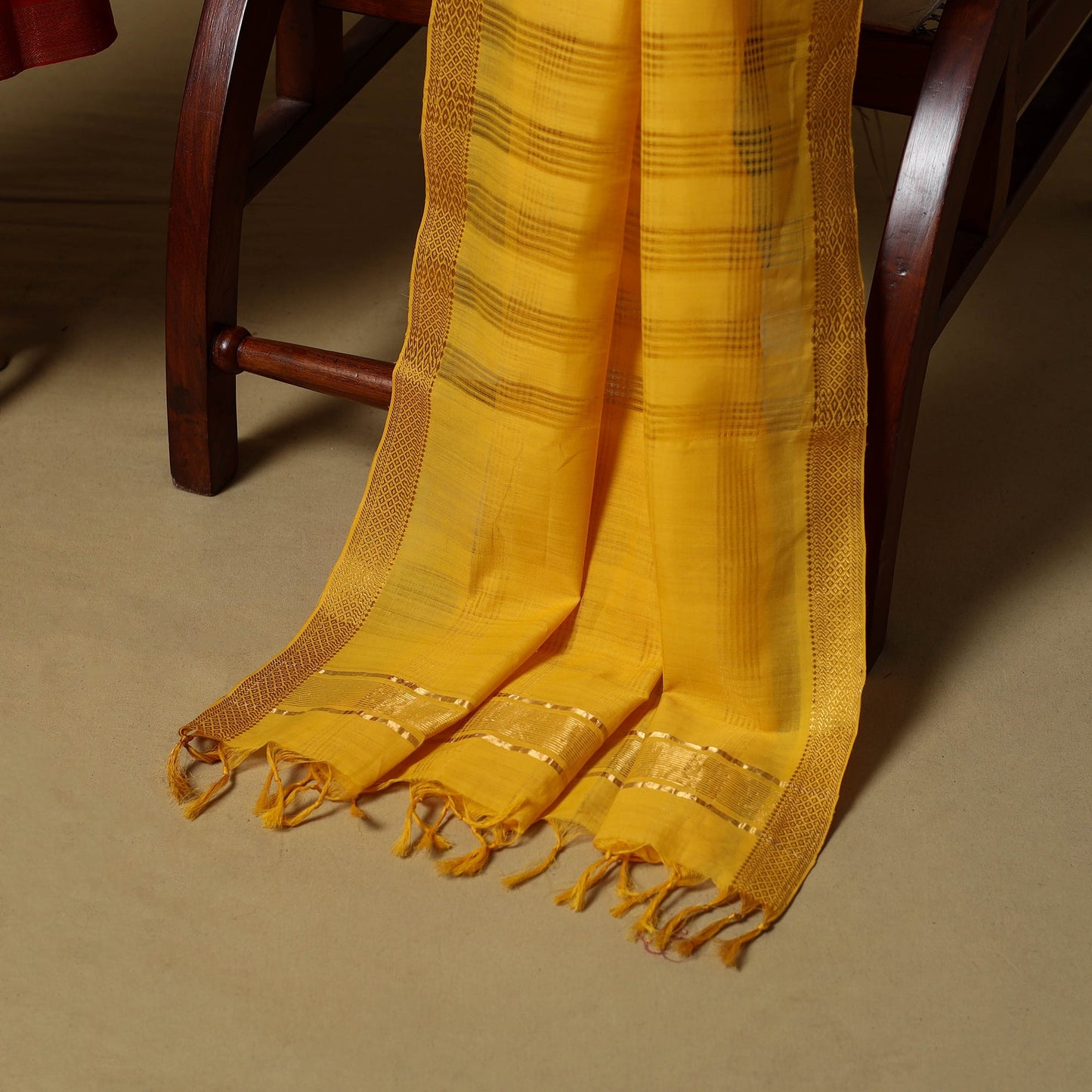 Handloom cotton mangalagiri 3pc unstitched dress material