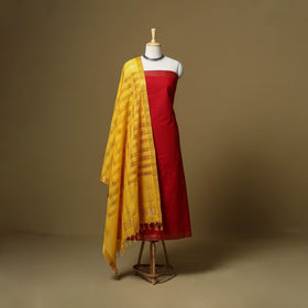 Handloom cotton mangalagiri 3pc unstitched dress material