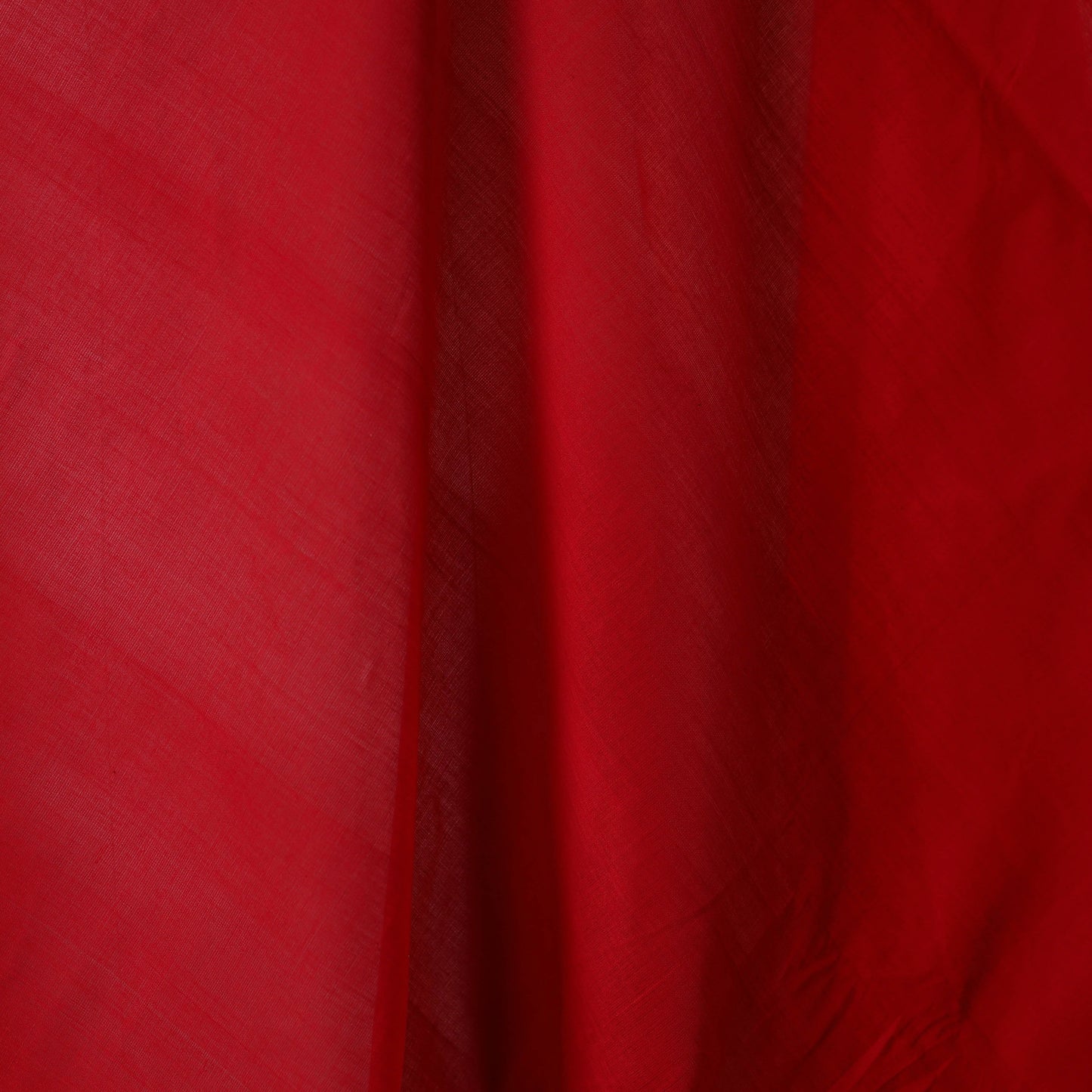 Red - handloom cotton mangalagiri fabric with zari border