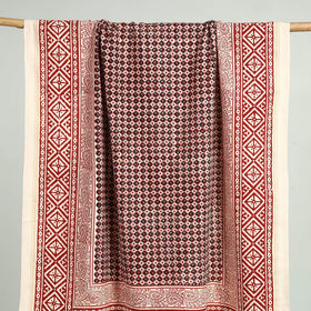 Red Bagh Hand Block Print Cotton Handloom Towel