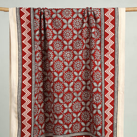 Red - bagh hand cotton handloom towel 36 - handcrafted
