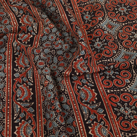Red - handloom cotton double bed sheet (108 x 90 in) 20
