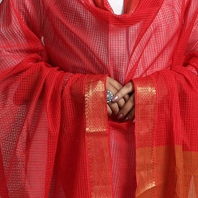 Authentic Handloom Cotton Mangalagiri Dupatta Online l iTokri.com