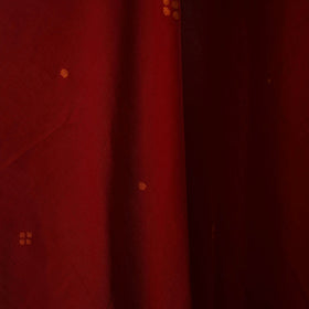 Red - handloom cotton phulia jamdani fabric 14 - handcrafted