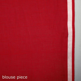  Red Handloom Cotton Phulia Jamdani Saree 