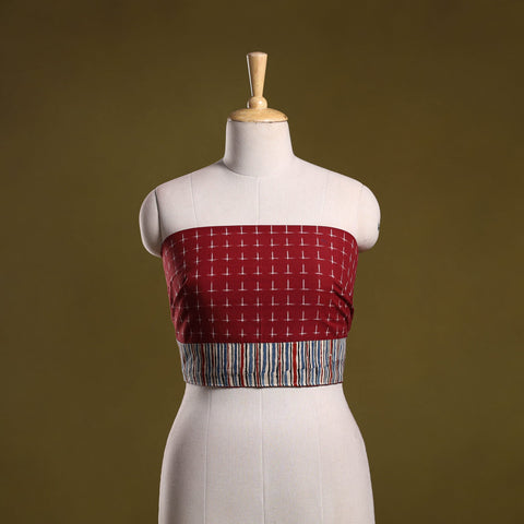 Handloom cotton pochampally double ikat blouse piece 31