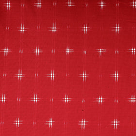  Red Handloom Cotton Pochampally Double Ikat Fabric
