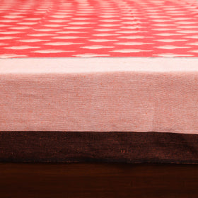 Red - handloom cotton pochampally ikat double bedsheet set