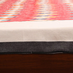 Red - handloom cotton pochampally ikat double bedsheet set